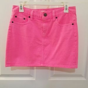 J. Crew Hot Pink Denim Skirt